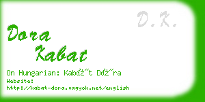 dora kabat business card